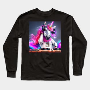 Dj Unicorn Art Long Sleeve T-Shirt